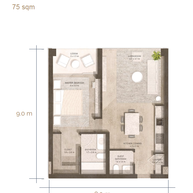 Apartment for sale in sultan haitham city 2